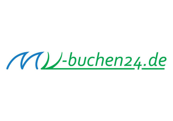 Logo, Geschäftsausstattung, Mailsignatur und ein Webportal zum Buchen von Ferienhäusern in Mecklenburg-Vorpomern.