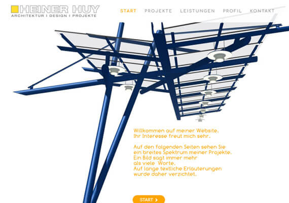 Webseite f&uumlr einen Architekten aus Hamburg/Winterhude.