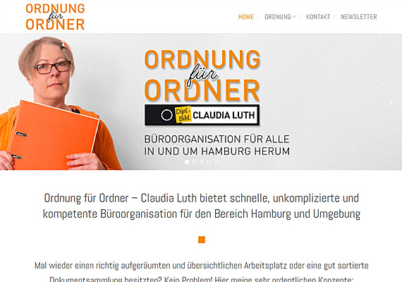Webseite f&uumlr einen Ordnungsservice aus Hamburg