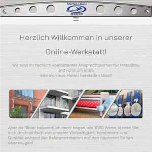 Webseite für Metallbau Geerz - www.metallbaugeerz.de