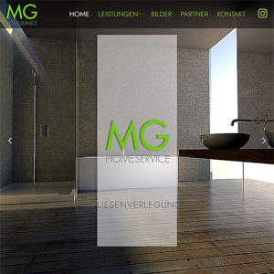 Webseite für MG Homeservice - www.mghomeservice.de