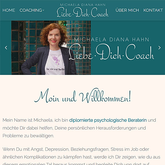 Webseite für liebe-dich-coach.de