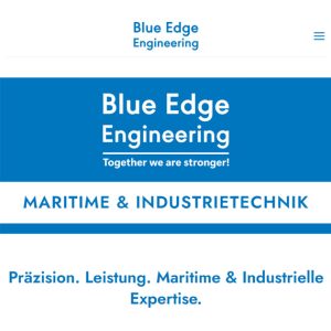 Webseite für Blue Edge Engineering